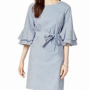 NINE WEST BLUE/WHITE STRIPED SPRINGTIME DRESS 16